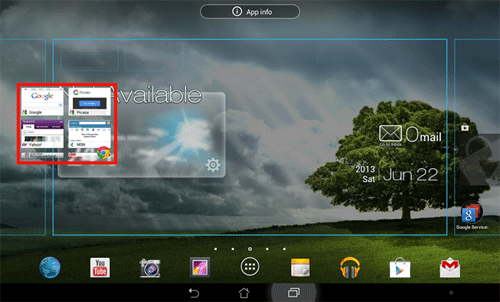 Android Bookmarks, Position on Home Screen